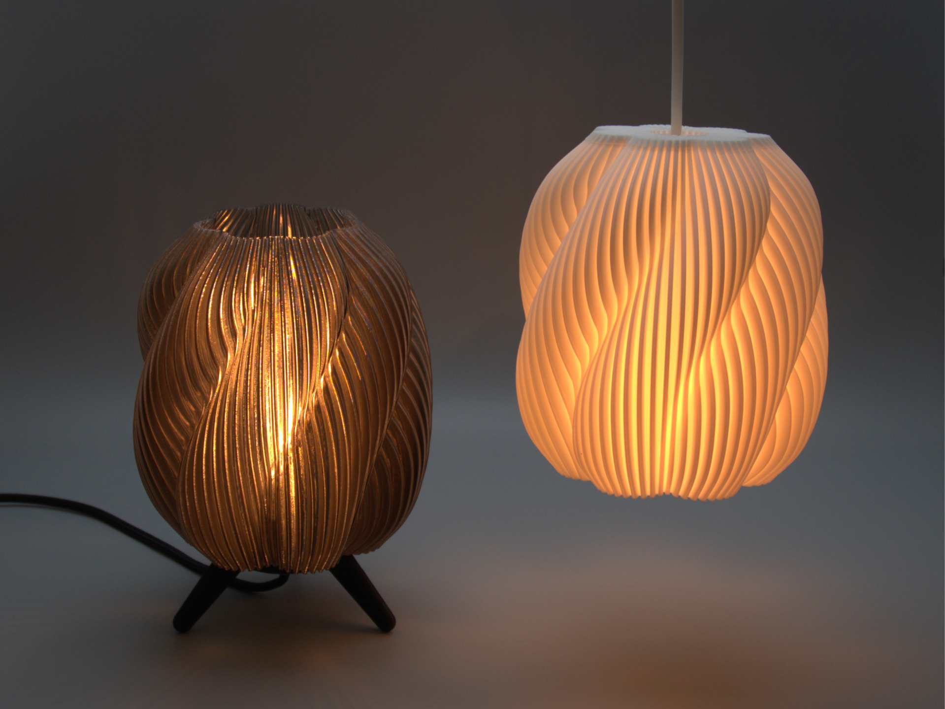 Striped Swirl Desk Lamp