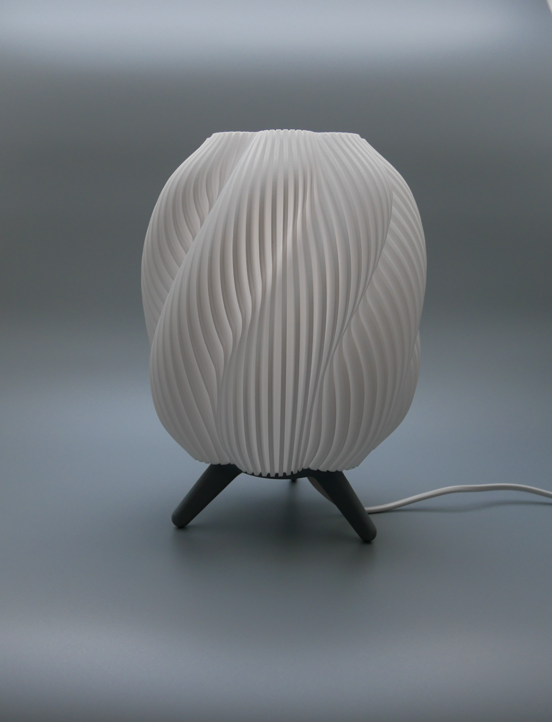 Striped Swirl Desk Lamp