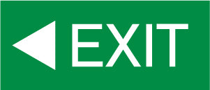 Leder Emergency Exit Sign