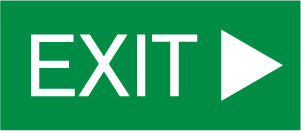 Leder Emergency Exit Sign