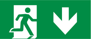 Leder Emergency Exit Sign