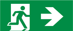 Leder Emergency Exit Sign