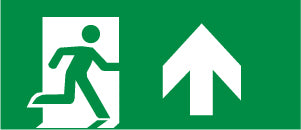 Leder Emergency Exit Sign