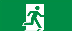 Leder Emergency Exit Sign